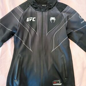UFC Venum Fight Week Walkout Jacket Black Gray Size M | Women’s Training Hoodie